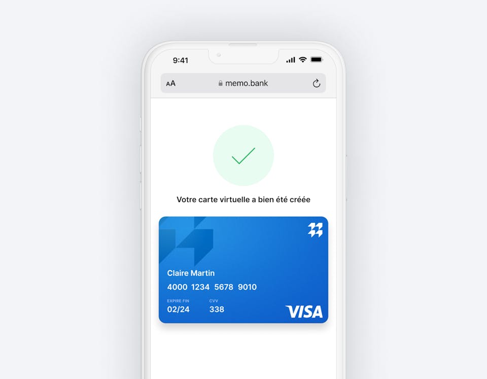 Image montrant une carte virtuelle en cours de création sur le site mobile de Memo Bank.